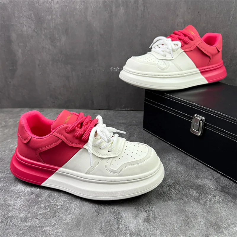

Hot Sale Mixed Colors Skateboard Shoes Men Double Lace-Up Chunky Shoes Man Designer Shoes Comfort Low Cut Men's Skate Sneakers