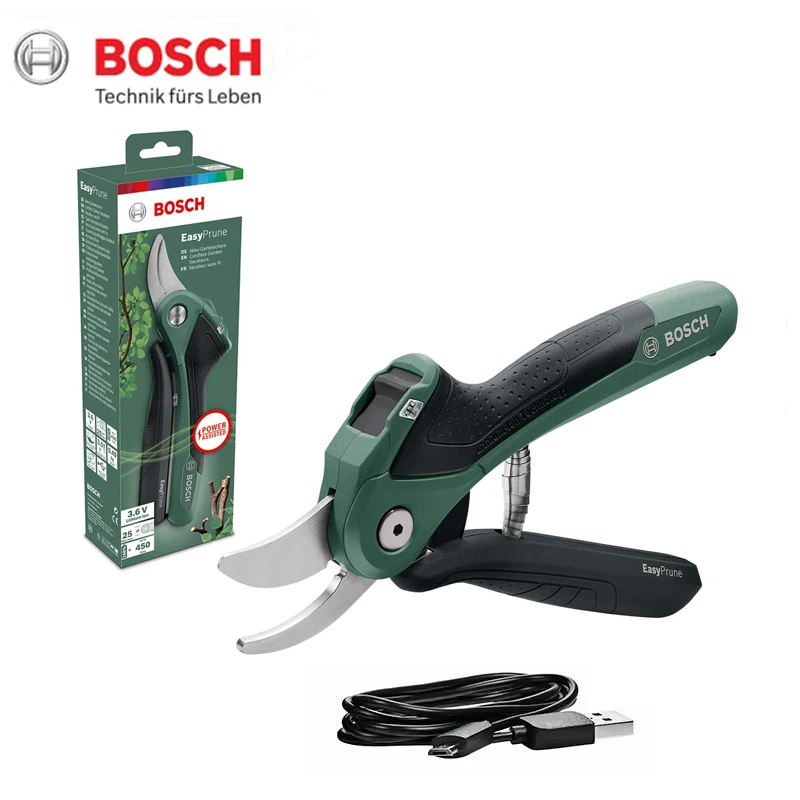 Bosch Easyprune Usb Rechargeable Cordless Pruning Shears 3.6V Battery Electric Scissors Gardening Tools