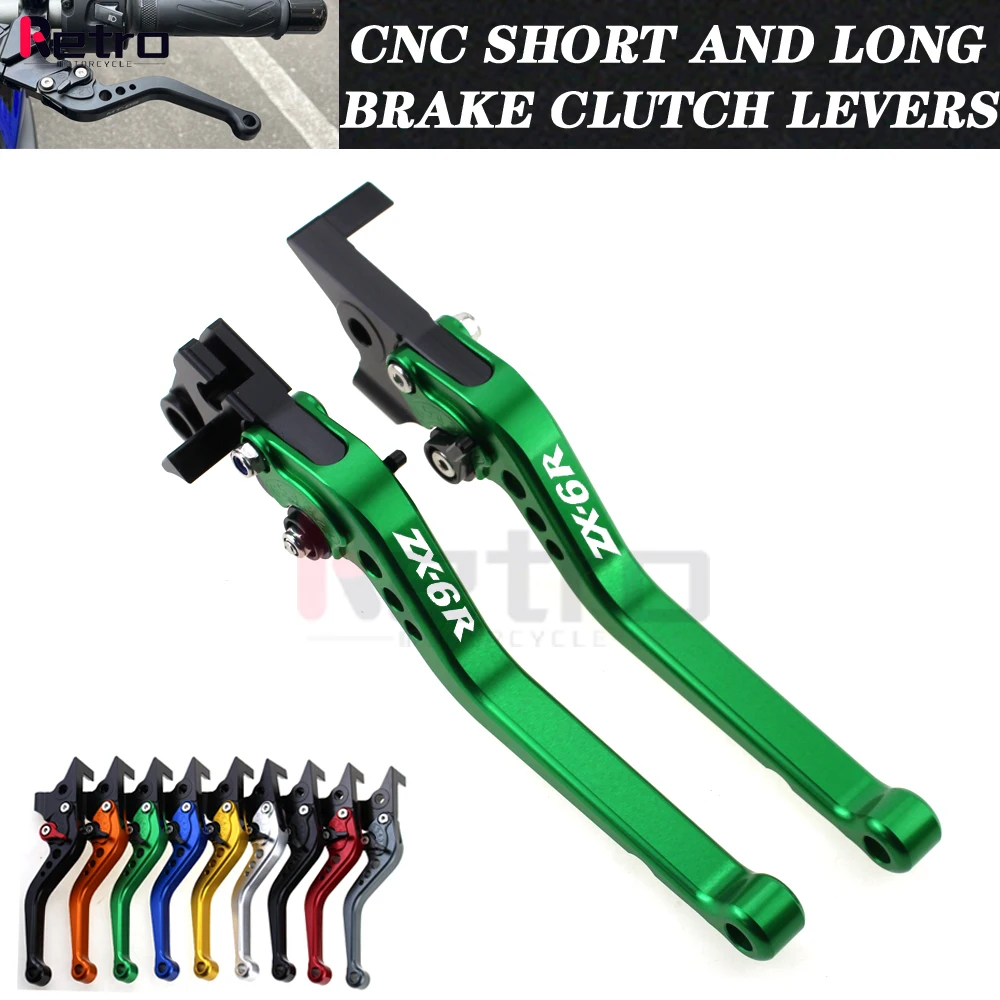 For Kawasaki ZX6R ZX-6R ZX 6R 2000 2001 2002 2003 2004 Motorcycle Accessories Long / Short Handles Brake Clutch Levers