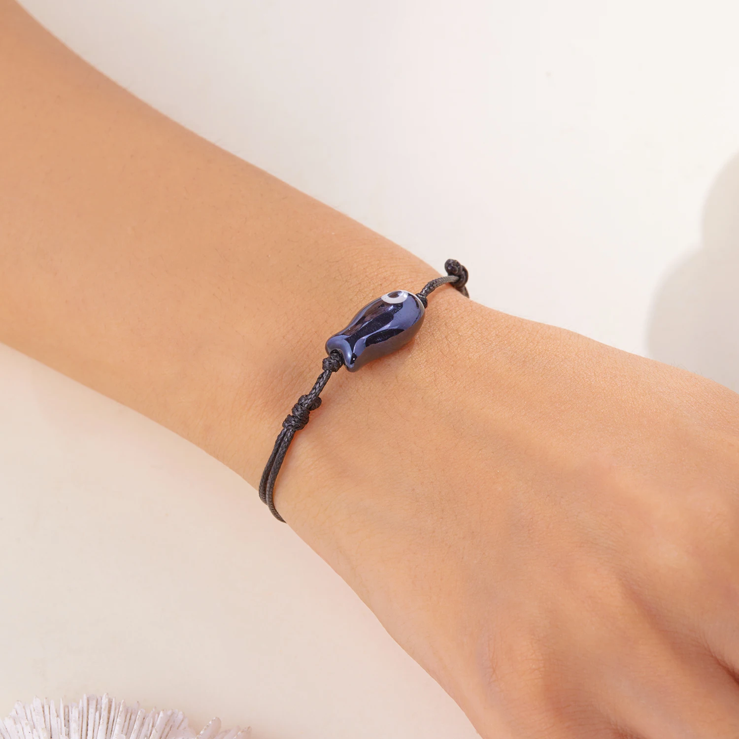 Minimalistisches Cartoon-Keramik-Fisch-Armband für Damen und Herren, niedliches buntes Tier, handgefertigtes geflochtenes Armband, glücklicher Freundschaftsschmuck – Detail 29