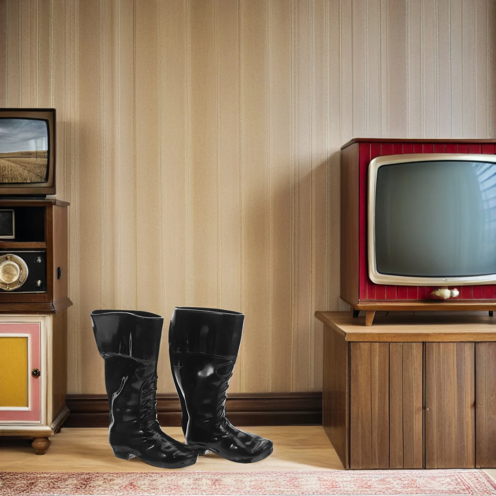 

25Pairs Mini Shoes for Male 11 Inch Fashion Miniature Boots Dollhouse Props Dress Up Accessories for