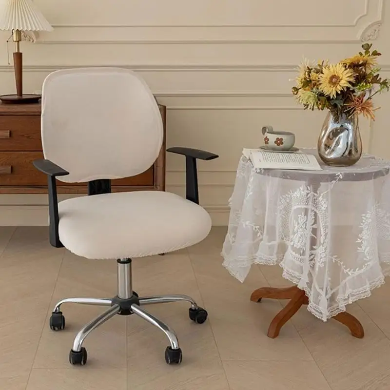 

1 Set Office Chair Cover Elastic Universal Computer Chair Seat Covers Rotating Office Chair Slipcover Solid Color Home Dustcover