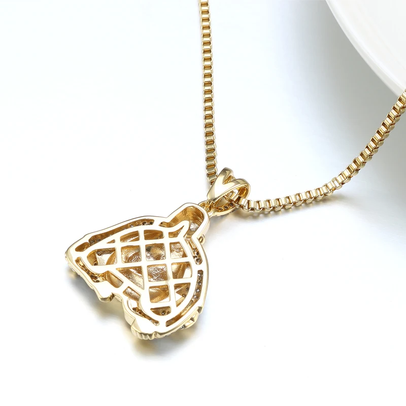 VANAXIN Happy Buddha Pendant Necklaces Charm Punk Jewelry For Men Lucky Amulet Fashion Bling CZ Women Gift