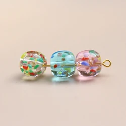 11×10mm Colorful Barrel Lampwork Bead Jewellery Making PinkGlass Beads Jewelry Bracelets Earring Necklace Diy Perles Bijoux Bulk