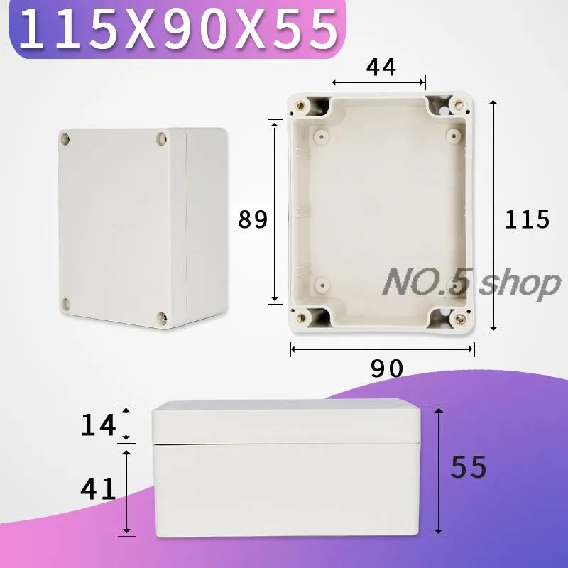 1Pc 115x90x55mm ABS Plastic Waterproof Outdoor Terminal Power Button Box