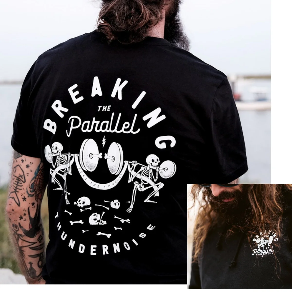 Thundernoise Breaking The Parallel Fitness Training Gym Leisure T-shirt Luxury Brand for Men and Women Art Logo Trend Doodle