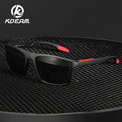 KDEAM Square Ultra Light TR90 Sunglasses Men Polarized TAC 1.1mm Thickness Lens Driving Fishing Glasses Women Sports Eyewear