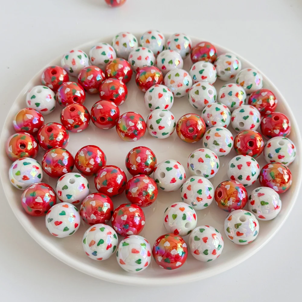 

Cordial Design 100Pcs 16*16MM DIY Beads/Aurora Print Effect/Hand Made/Christmas/Jewelry Findings/Round Shape/Acrylic #19219
