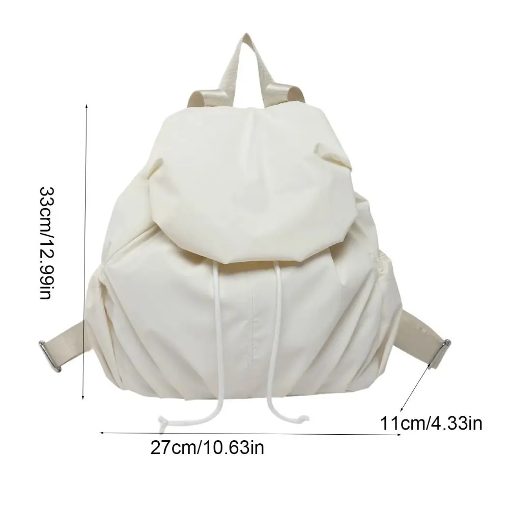 حقيبة ظهر برباط بلون سادة، حقيبة ظهر من النايلون مطوي متعددة الوظائف على الطراز الكوري، حقيبة كتف رياضية للسفر