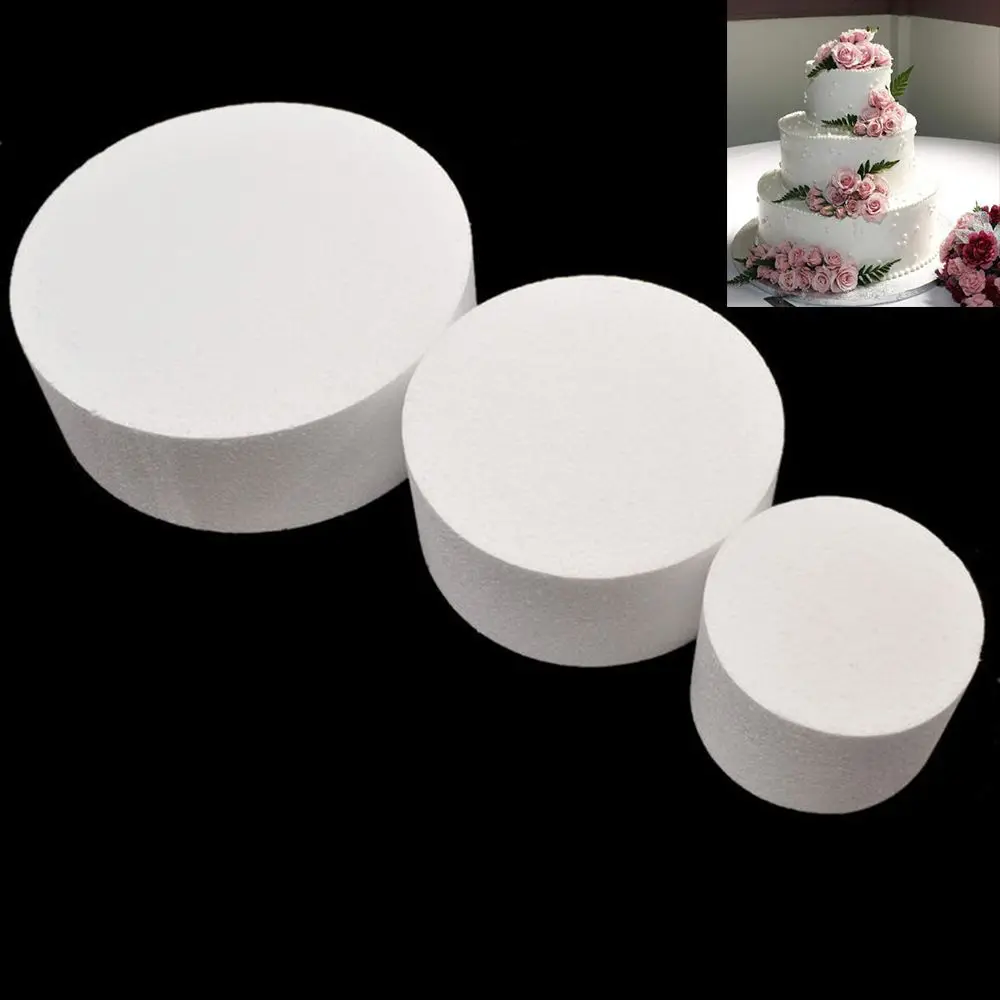 4/6/8 inch Round  DIY Practice Model Cake Polystyrene Styrofoam Mould Sugarcraft Dummy Party Wedding Decor Kitchen Accessories