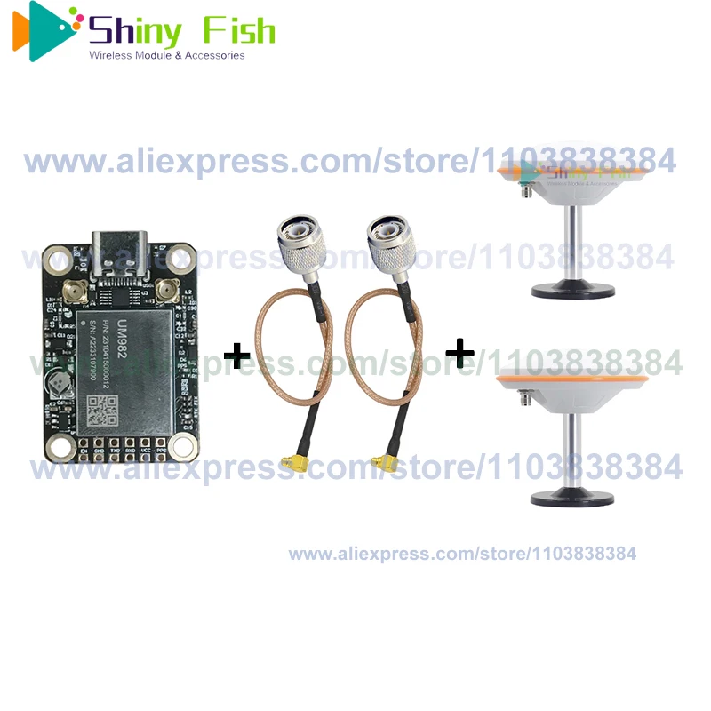 EM-982D1 high-precision UM982 GNSS RTK Receiver gps антенна multi-frequency Type C to USB board For RTK Rover Station