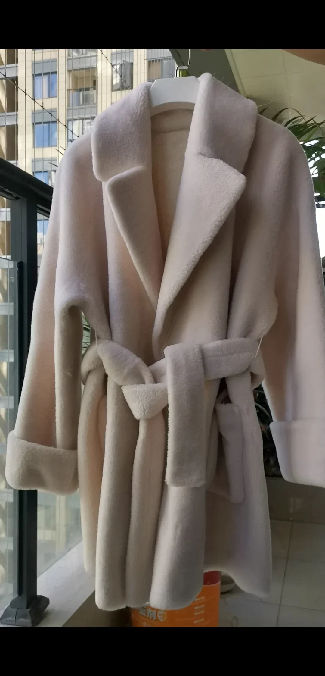 100% cappotto di lana moda giacche sottili per le donne 2024 cappotto morbido femminile autunno inverno cappotto di tosatura delle pecore Ropa Para Mujer