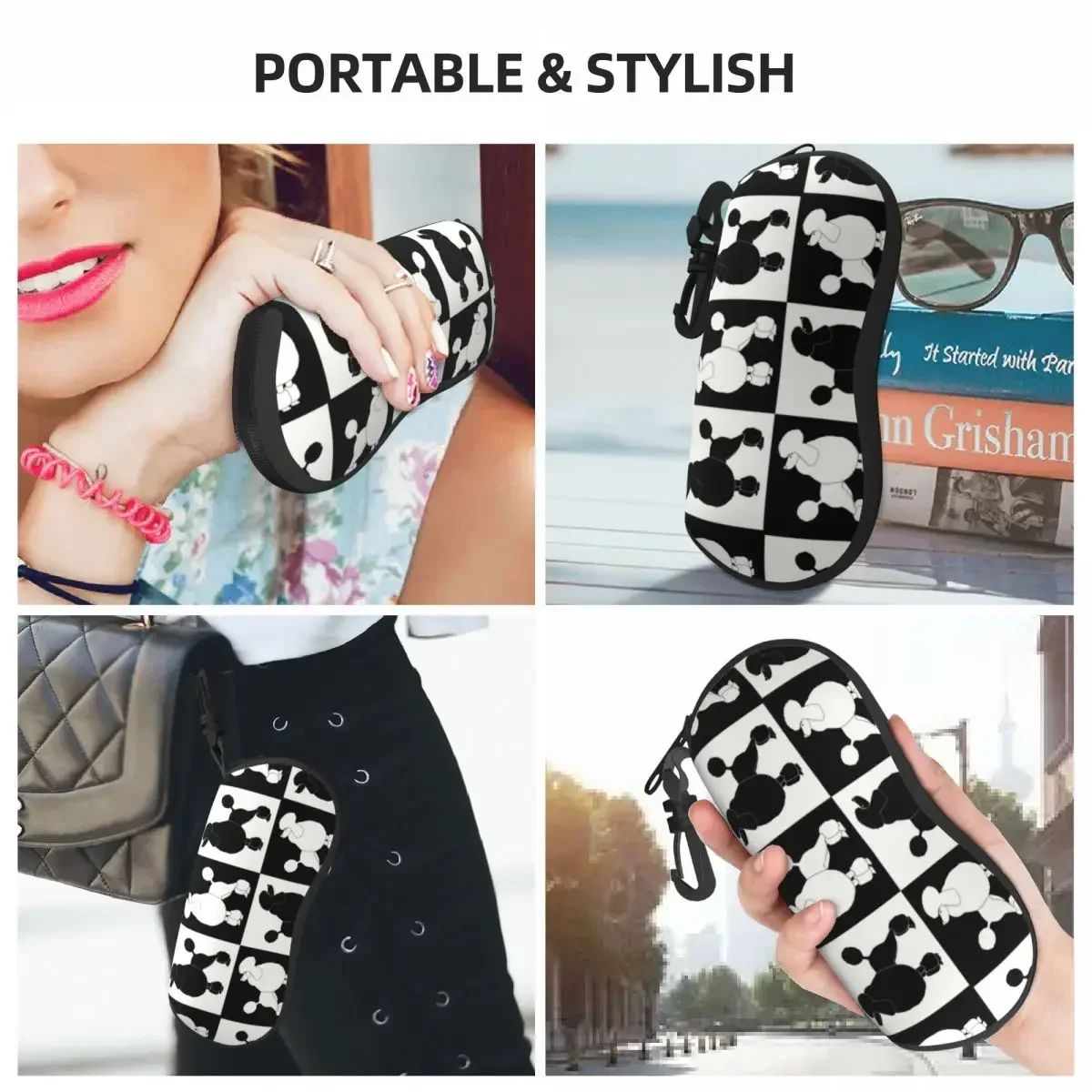 

Poodles Glasses Case Cool Dogs Shell Eyeglasses Case Sunglasses Box