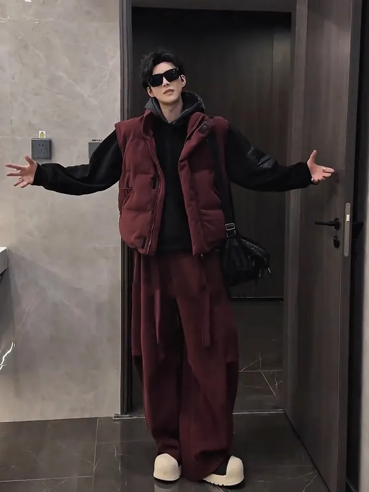 

Американский повседневный комплект футболок для мужчин Thi Fce, толстовка с капюшоном, спортивные штаны, жилет, модный зимний наряд Long Sve для подростков