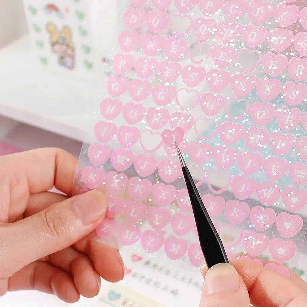 Stationery Sticker Keyboard Stickers Hand Account Sticker Handbook Decoration Stickers Heart Symbol Series Laser Sticker