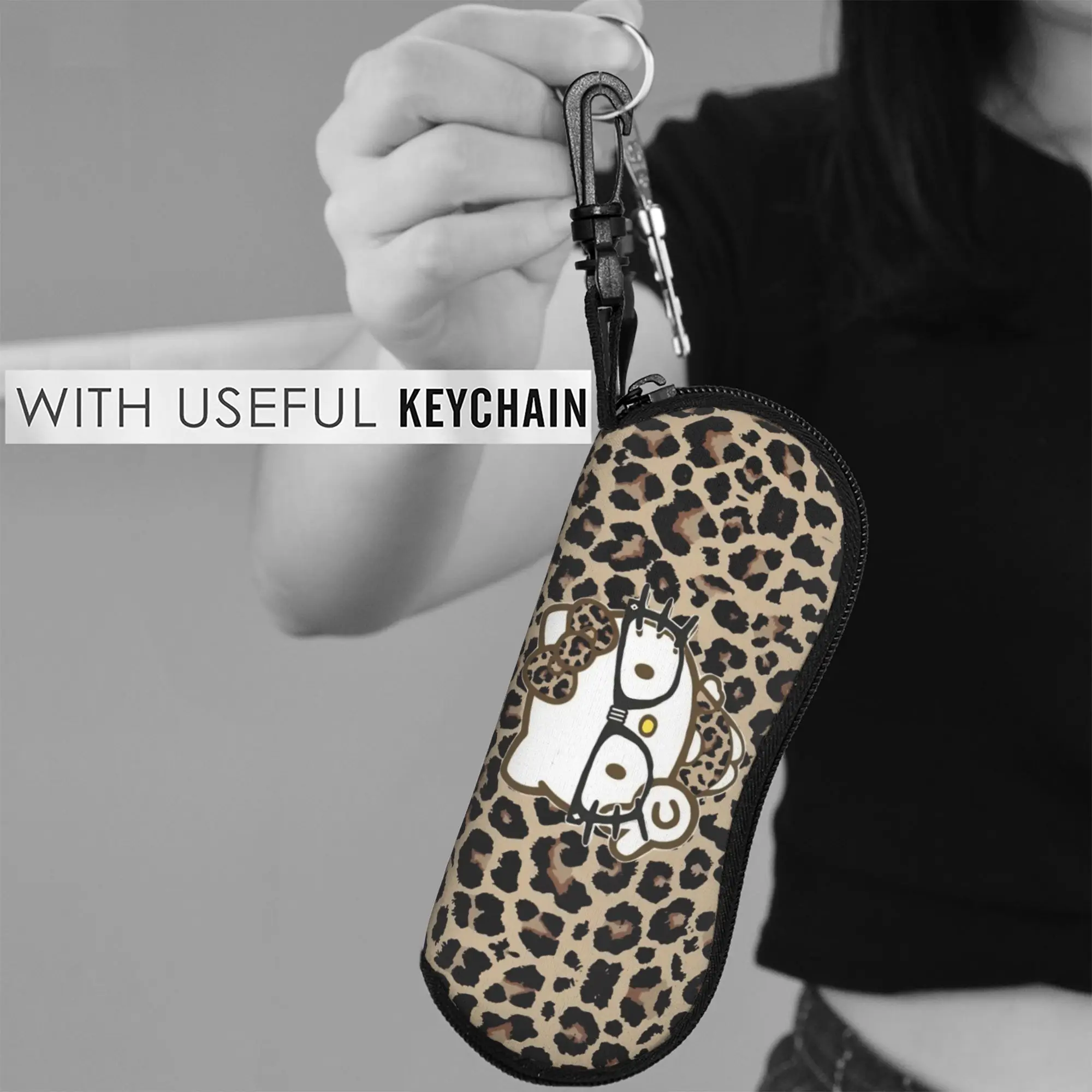 Hellokittys Leopard Glasses Case Men Women Protective Box  Sunglasses Box Ultra Eyewear Container - view 4