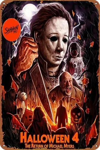 Halloween 4: The Return of Michael Myers Metal Tin Sign Wall Decor Tin Sign Wall