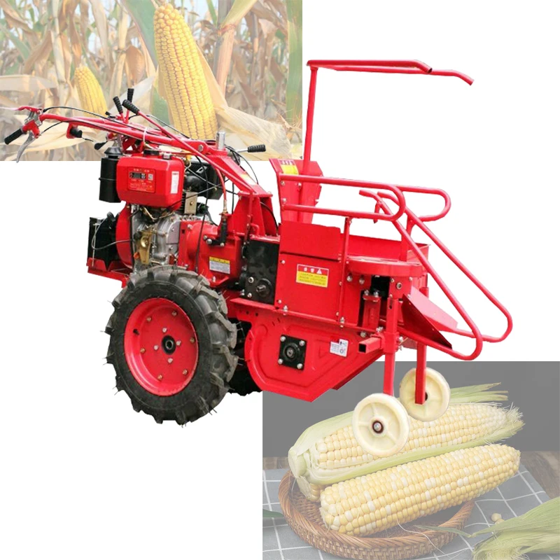 Dry And Wet Corn Harvester Manual Mini Corn Combine Harvester