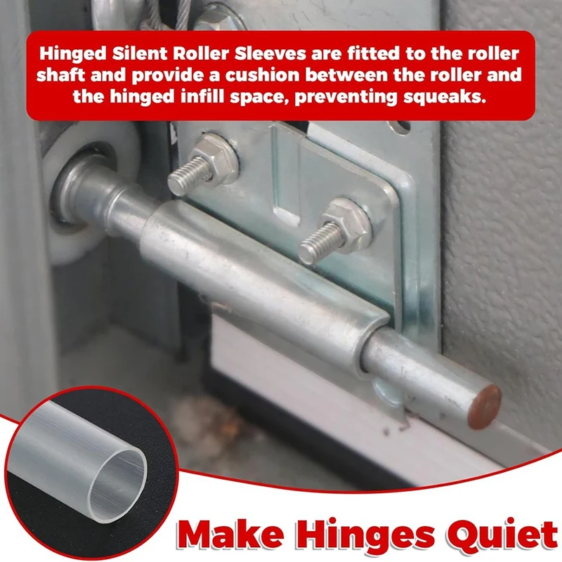 ガレージドアヒンジサイレントローラースリーブ、車用ベアリングガスケット、RV、長さ11mm、80mm、シャフトナット、ABNO-20セット