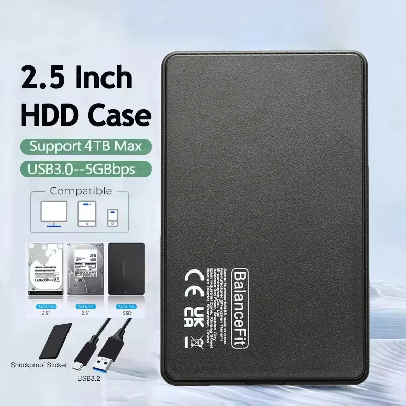 

2,5-дюймовый чехол для жесткого диска SATA-USB 3.0 HDD Корпус SSD Жесткий диск SSD Чехол-адаптер 5 Гбит/с Мобильный внешний HDD Коробка для ПК Ноутбук
