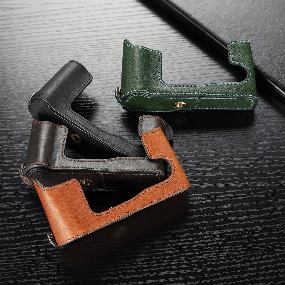Fujifilm X30 II Genuine Leather Camera case Handmade Half Body For Fujifilm XT20 XT10 XT30 XT30 II Camera Bag Cover