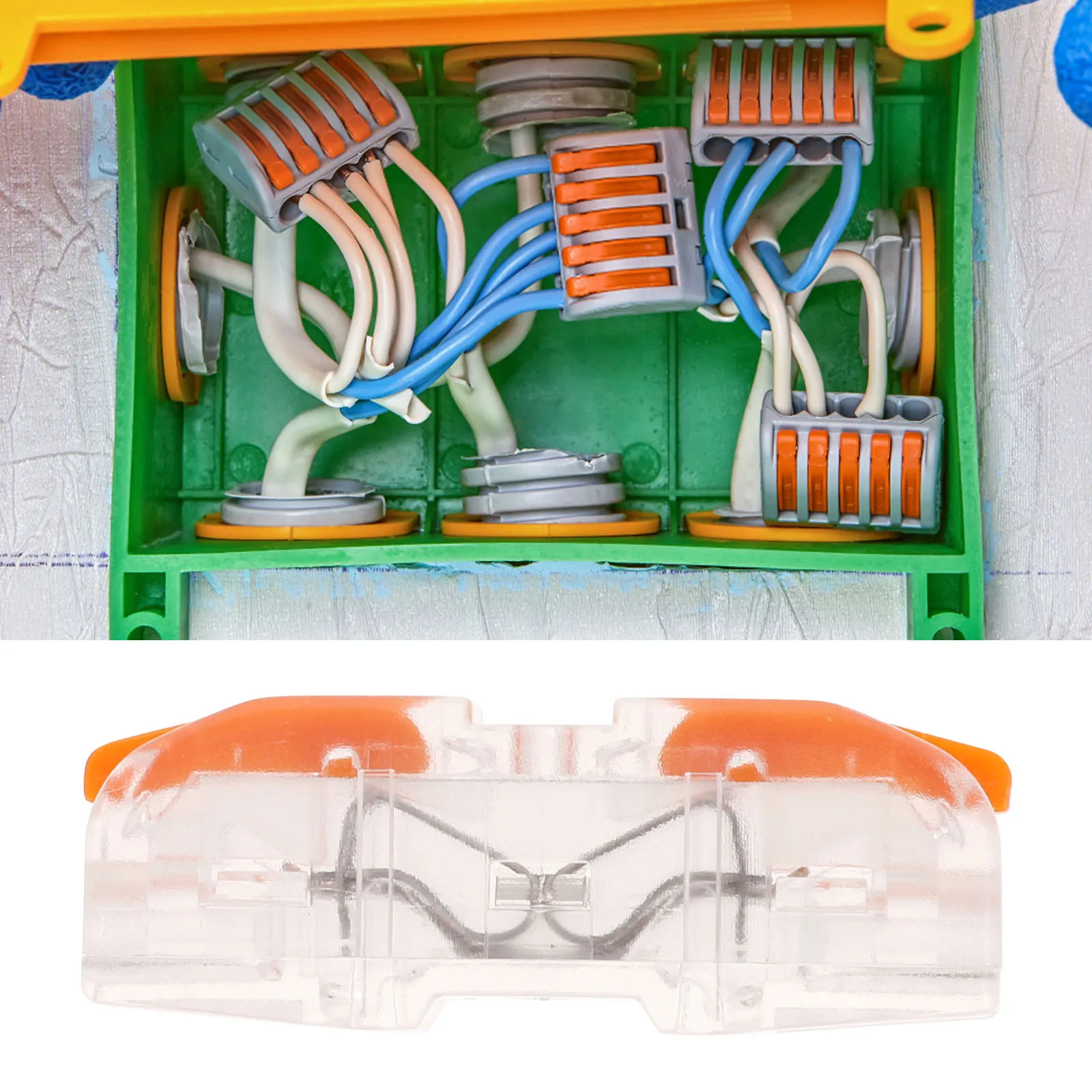 

10pcs Lever Wire Connectors Kit Electrical Connector Terminals Insulated Fire-Retardant Quick Connect For Solid Strand Flexible