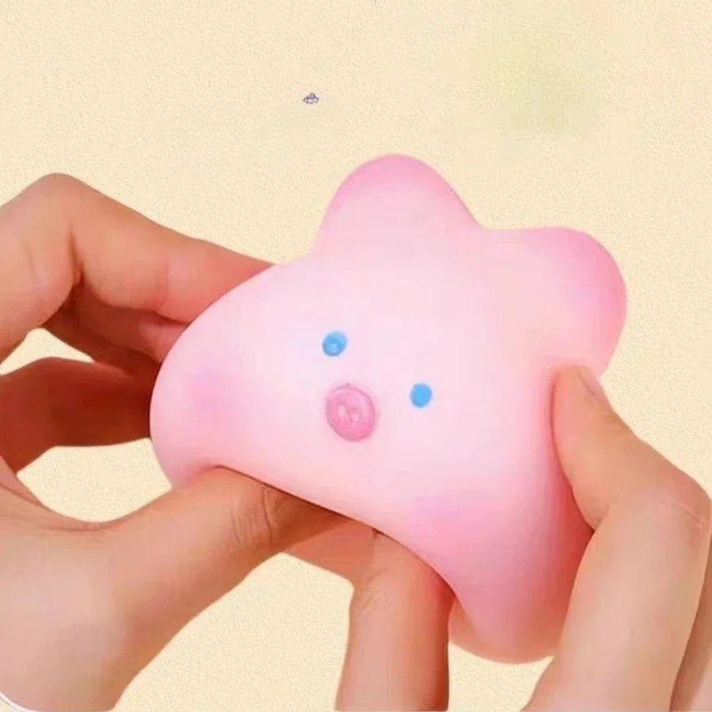 Creative Stress Relief Toy Cherry Blossom Pig Kawaii Stress Relieving Rabbit Hobby Collectibles Brithday Gifts for Friends