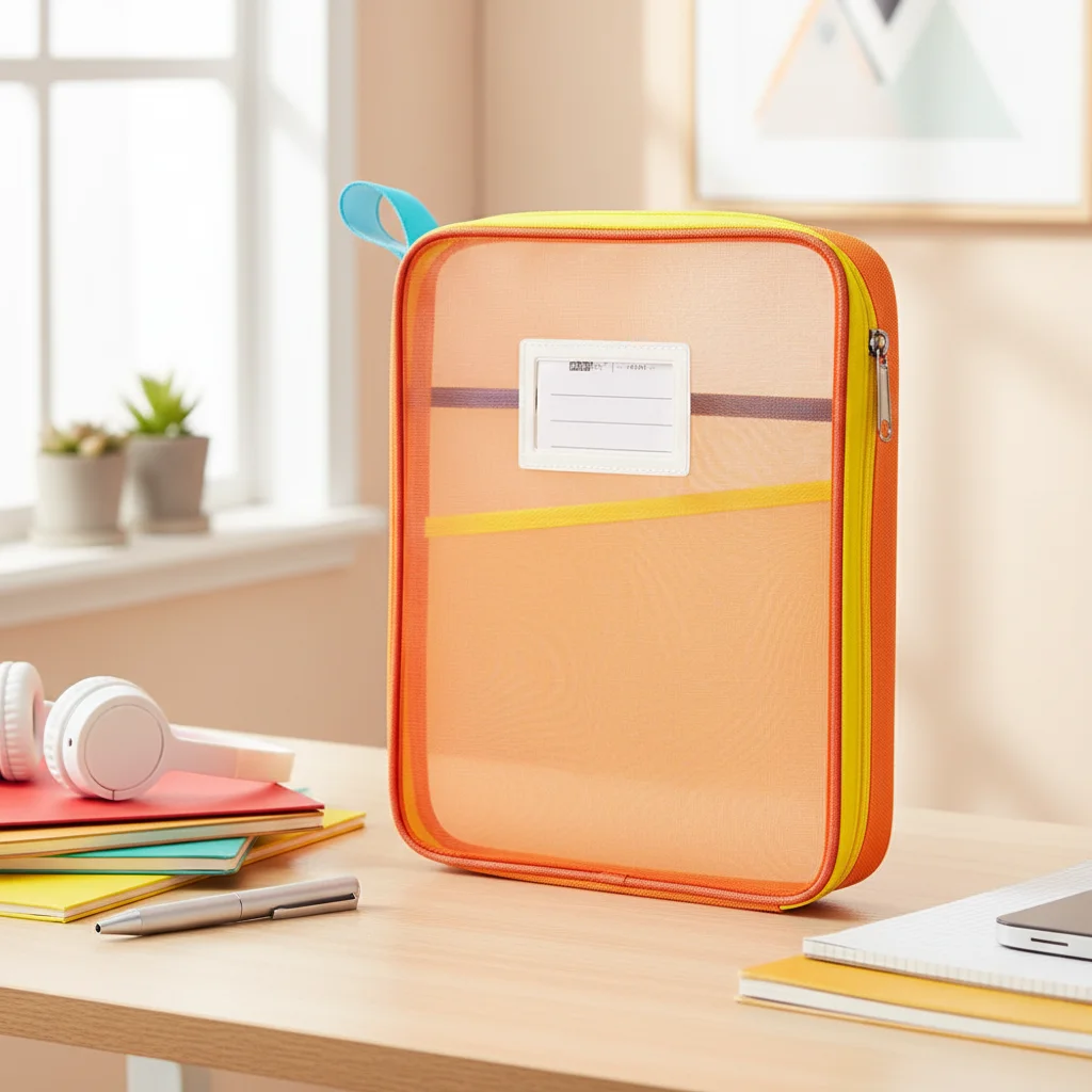 

Dopamine Test Paper Storage Bag A4 3 Layer Zipper Mesh Bags Thickened Multifunctional Stationery Organizer