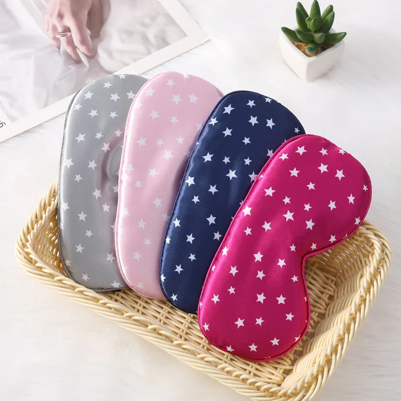 Adjustable Silk Star Spot Sleep Mask Lunch Break Travel Home Sleep Aid Eyeshade Men And Women Sleeping Eye Mask Eye Shade Cover