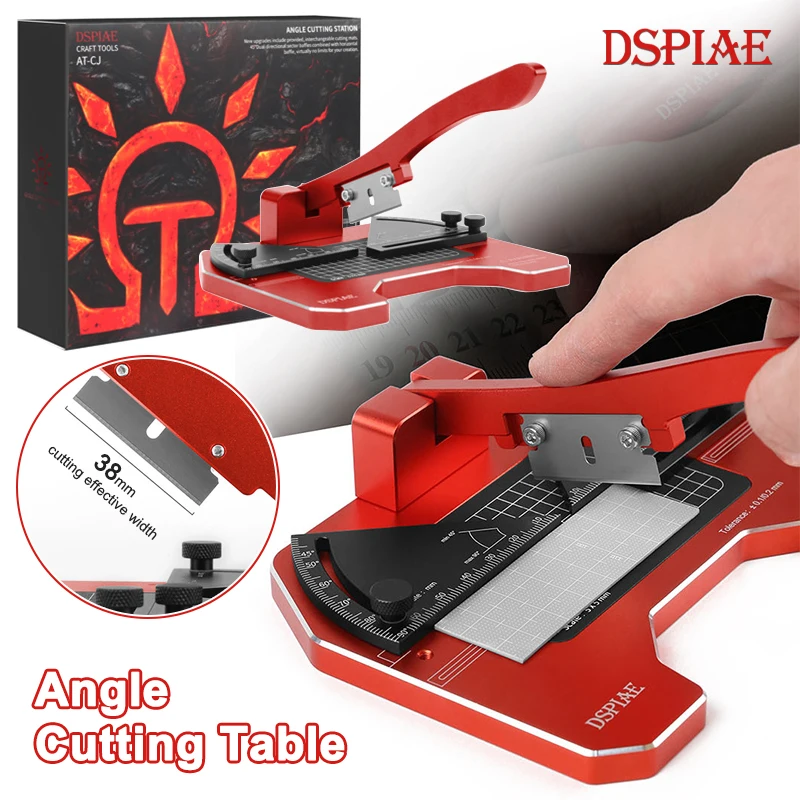 DSPIAE AT-CJ Fixed Angle Cutting Table Station Hand Tool Sets for Precision Work Aluminium Alloy Hobby DIY Model Tools