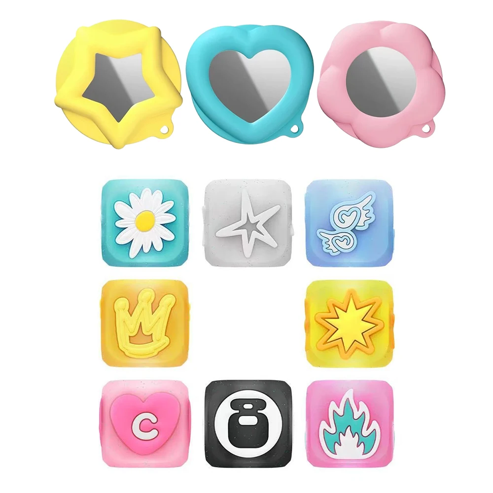 Star Love Heart Mirror Magnetic Phone Grip Stand for IPhone 13 14 15 16 17 18 Pro Max Case Phone Accessories Diy Dice