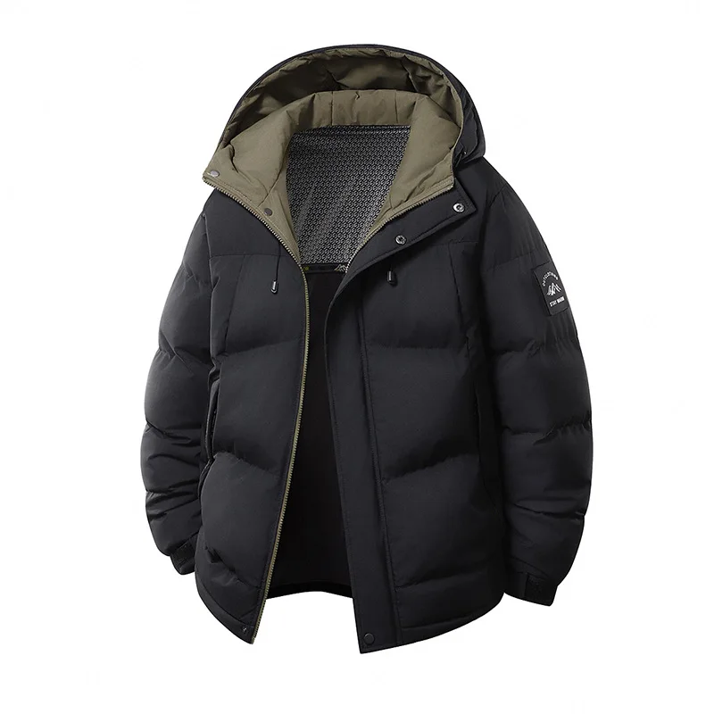 

Высококачественная зимняя новая стильная хлопковая куртка с капюшоном, мужская модная толстая зимняя теплая хлопковая куртка, мужской пуховик