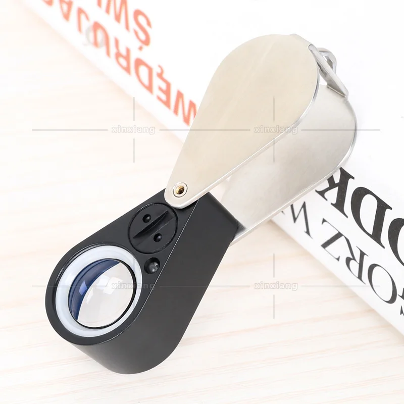 

10pcs 20X Ring Led Lamp Professional Jewelry Antique Magnifying Glass Banknote Verification and Identification of Jadeite