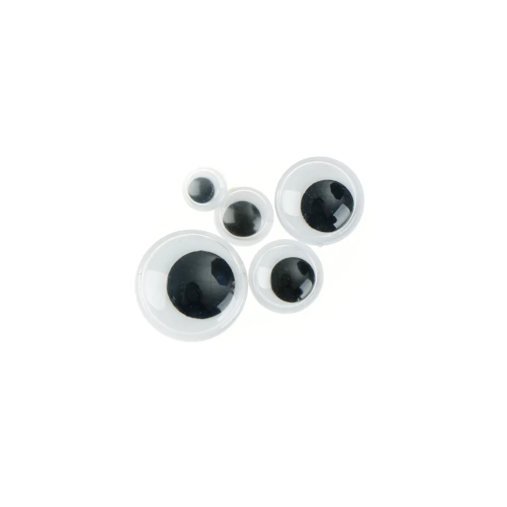 100pcs/lot 6-15mm DIY Not Self-adhesive Eyes For Dolls Googly Wiggly Eyeballs 6mm 8mm 10mm 12mm 15mm