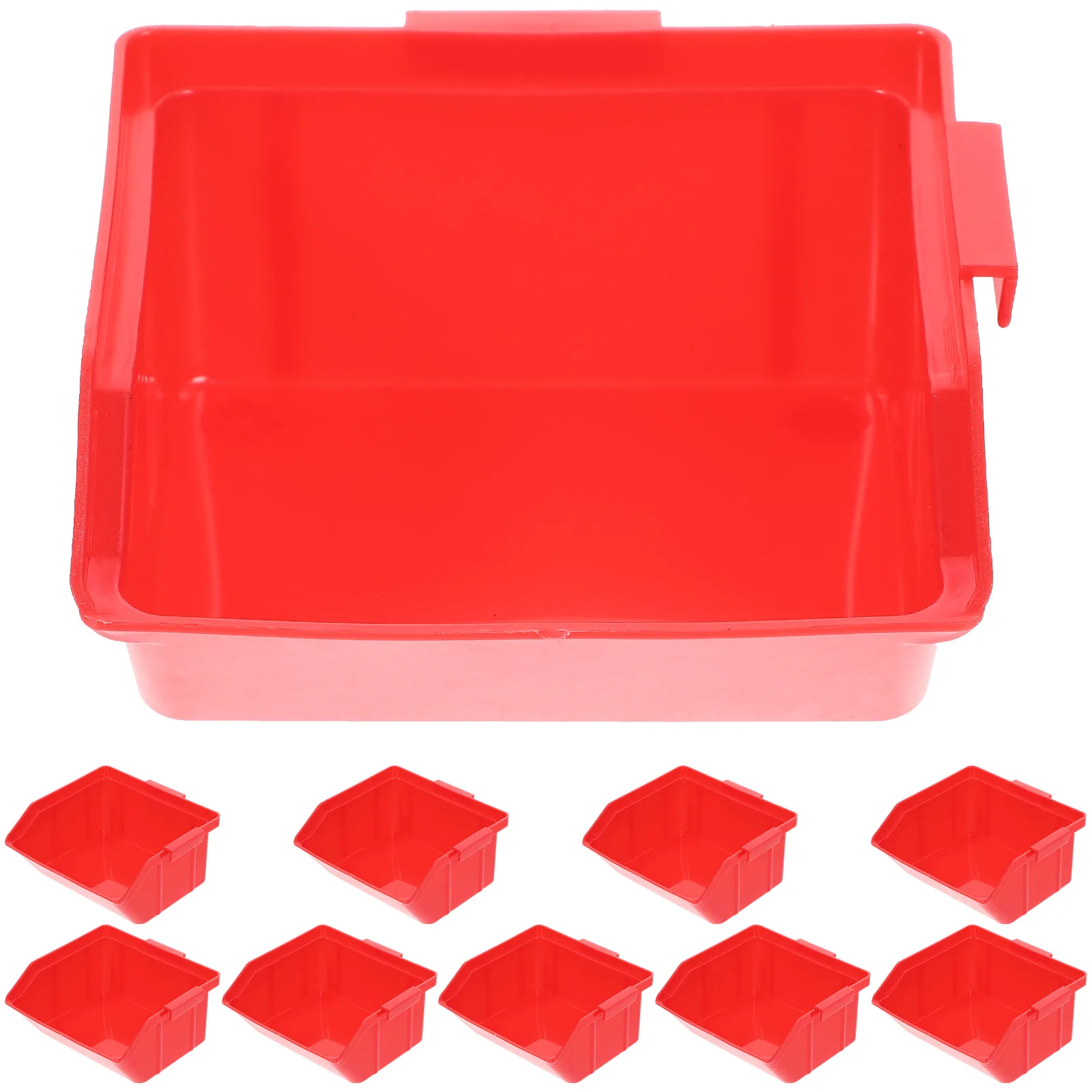 Plastic Storage Container with Compartments Clear Box for Organizing Small Items DIY Crafts Repair Kits Stackable Space