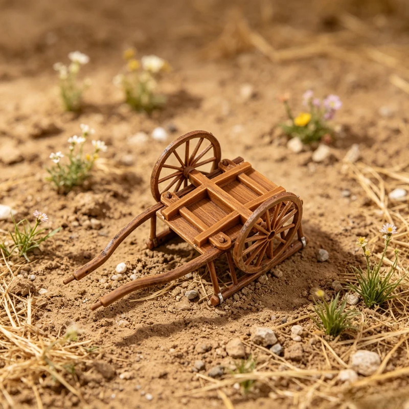 1:12 Dollhouse Miniature Simulation Assembled Cart Model Furniture Accessories For Doll House Garden Decorations DIY Accessories