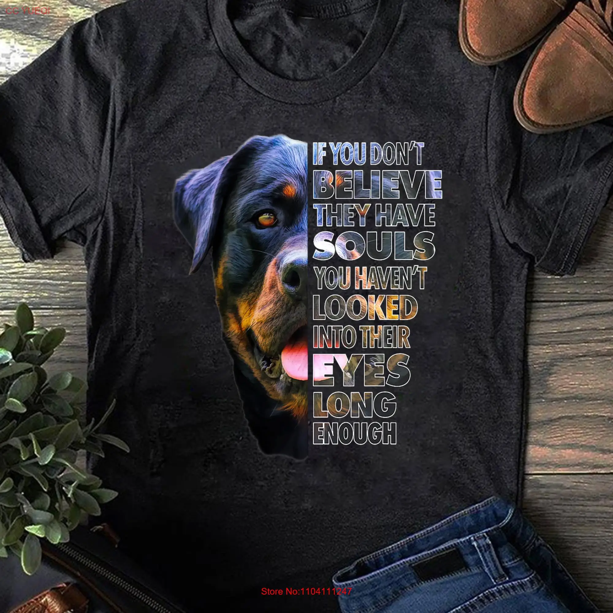 Rottweiler Soul I Love Rotties Dog Lover T Shirt for Lovers Mom Rottie Funny long or short sleeves