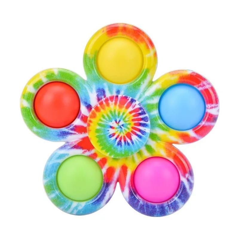 Novelty Graffiti Squeeze Spinner Squeeze Sensory Toy Anti Stress Spinning Adult Kids Pops Finger Toys Push Its Bubble Fidget Toy