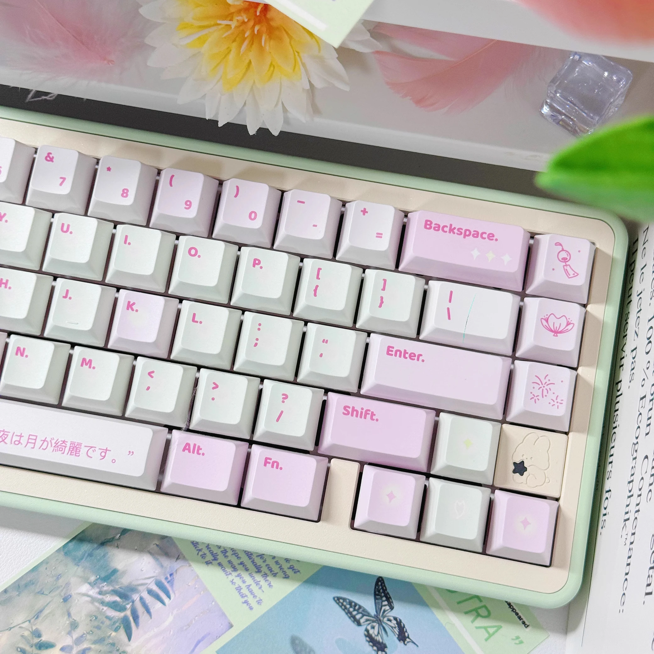 Chunying keycap original pink small fresh keycap original high personality keycap keyboard cap