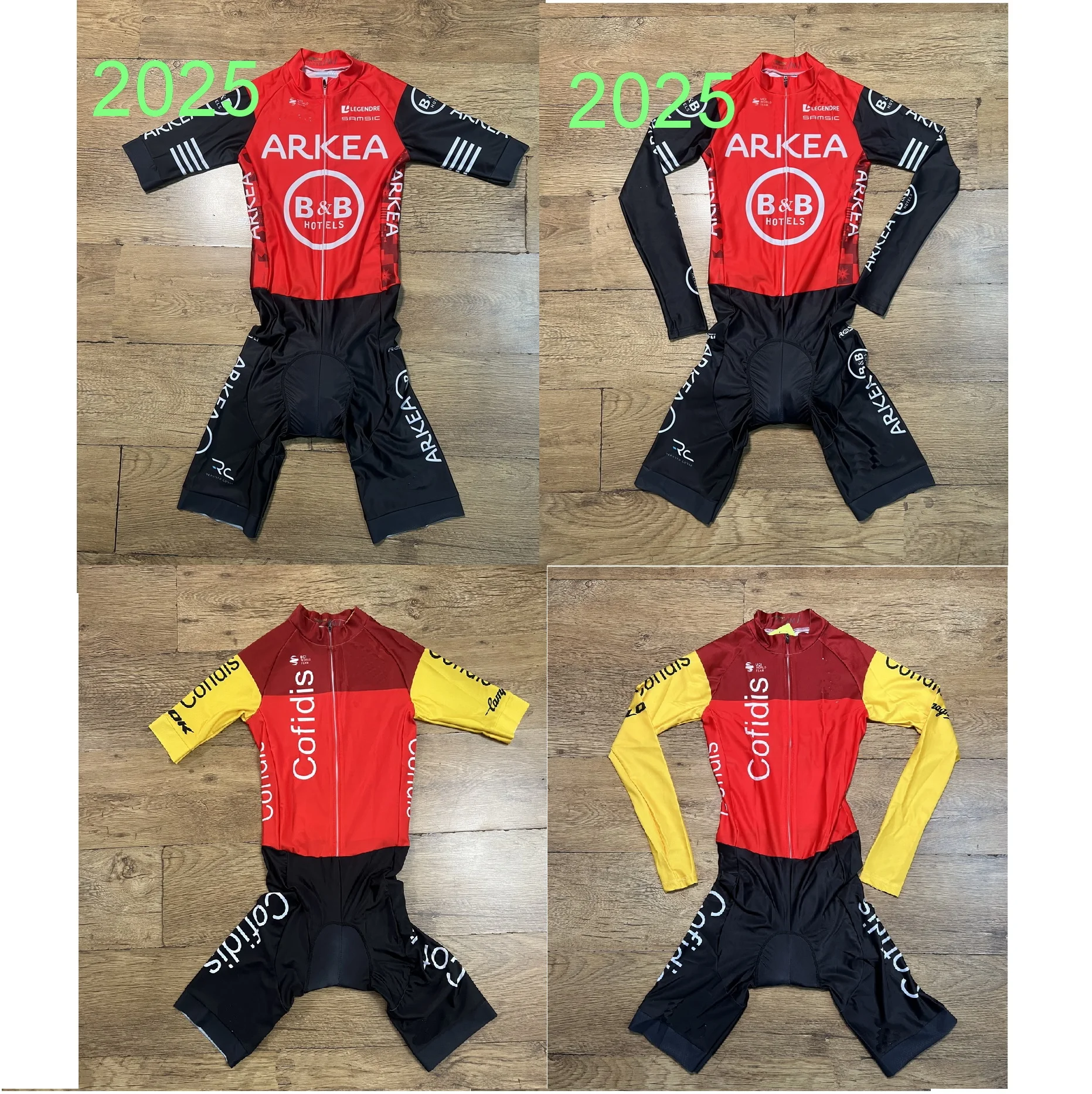 LASER CUT 2025 ARKEA COFIDIS TEAM LONG SHORTS SLEEVE CYCLING Skinsuit Bodysuit