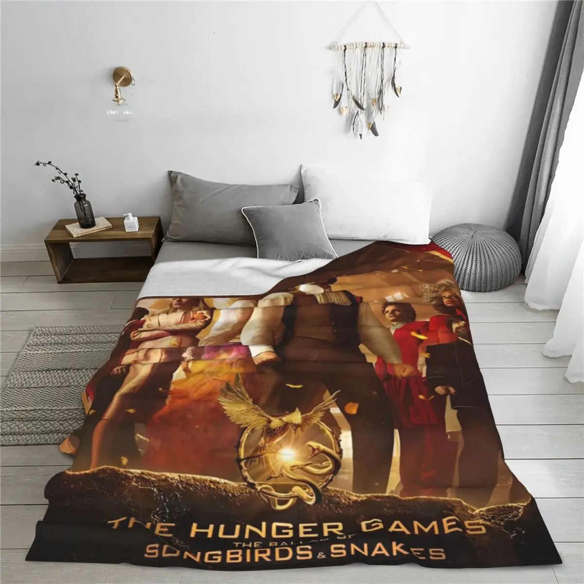 The Hunger Games Ballad Of Songbirds & Snakes Flannel Blankets Movie Novelty Throw Blanket for Home 150*125cm Bedspreads Thin