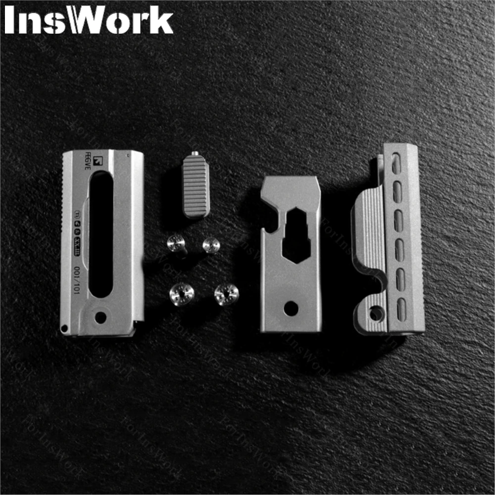 FEGVE Titanium Alloy Edc Pry Bar Bottle Opener Wrench Multifunctional Tool Carry-on Pieces Outdoor Survival Stress Relief Toy