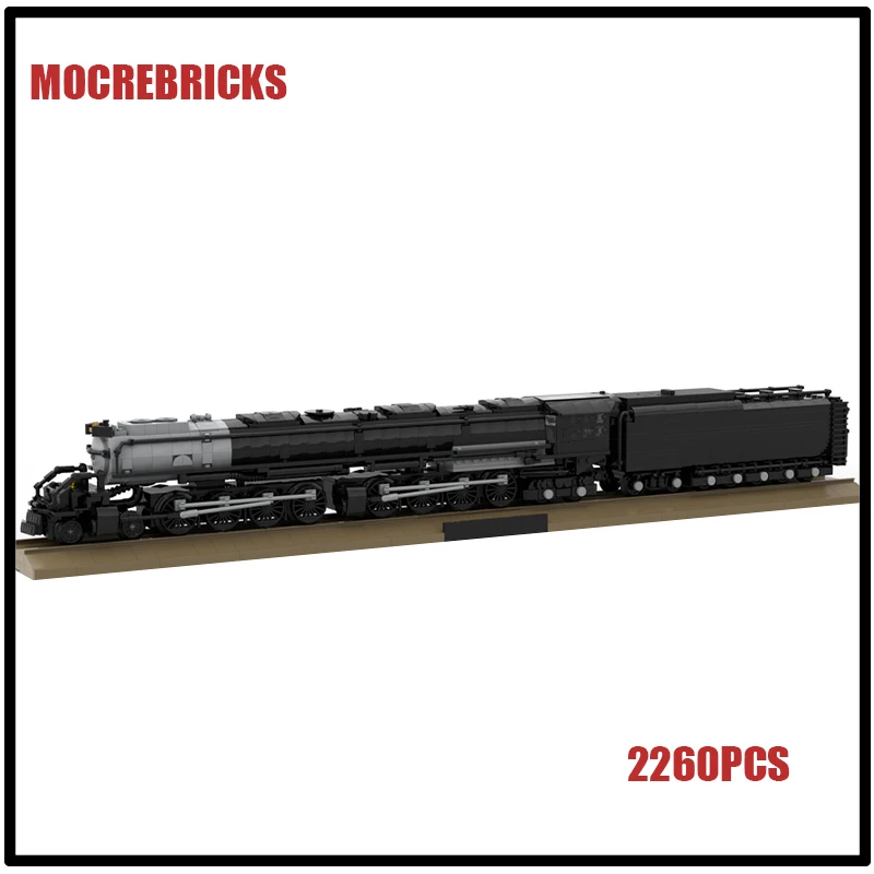 Urban Railway Train Class 4000 Big Boy Freight Steam Locomotive MOC Building Blocks Assembly Bricks Model Kid's Puzzle Toys Gift