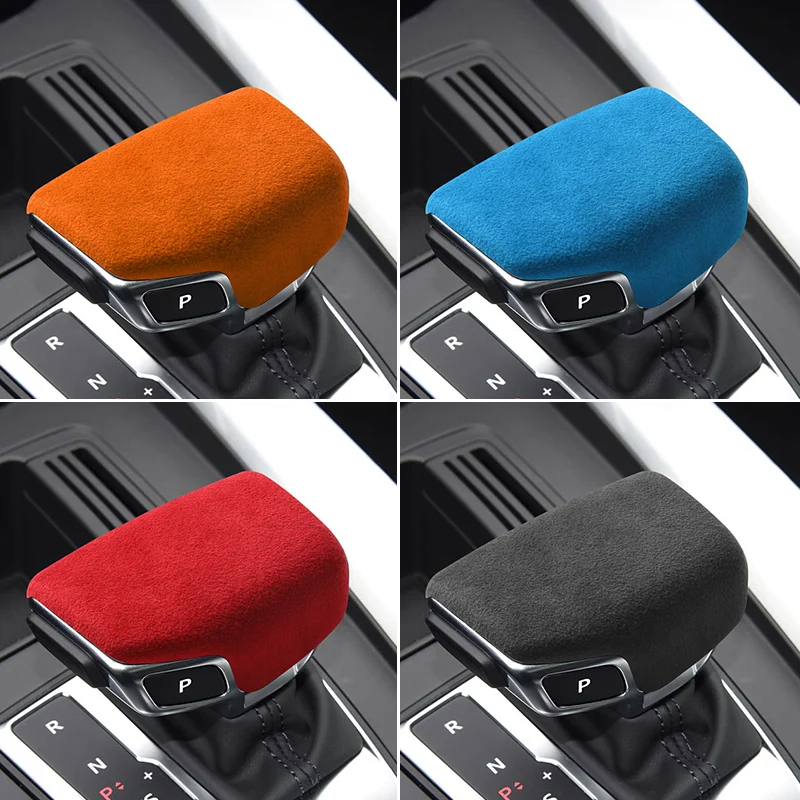 

For Audi Sport B9 F5 FY A4 S4 A5 S5 RS4 RS5 Q5L SQ5 Q5 Q7 Gear Shift Knob Cover Trim Made of Alcantara Car Interior Accessories