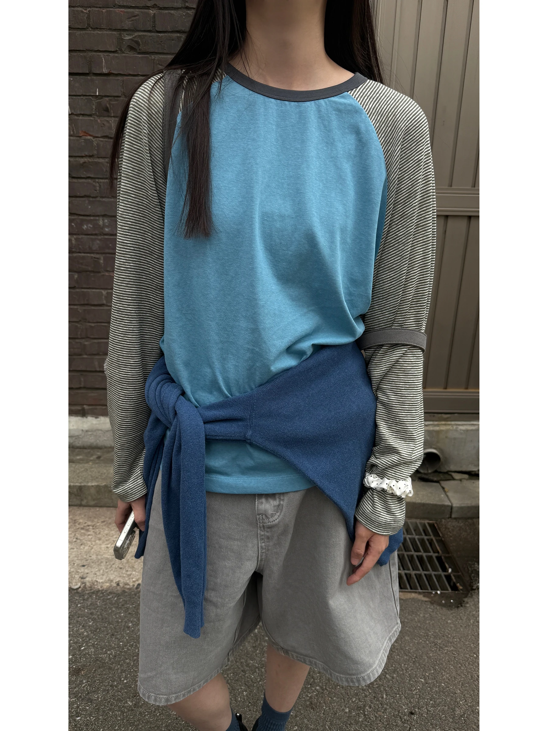 

POXFFEE женская летняя длинная футболка све с плечами в стиле пэчворк, защита от солнца, повседневная свободная посадка, впитывающая пот, креативный дизайн