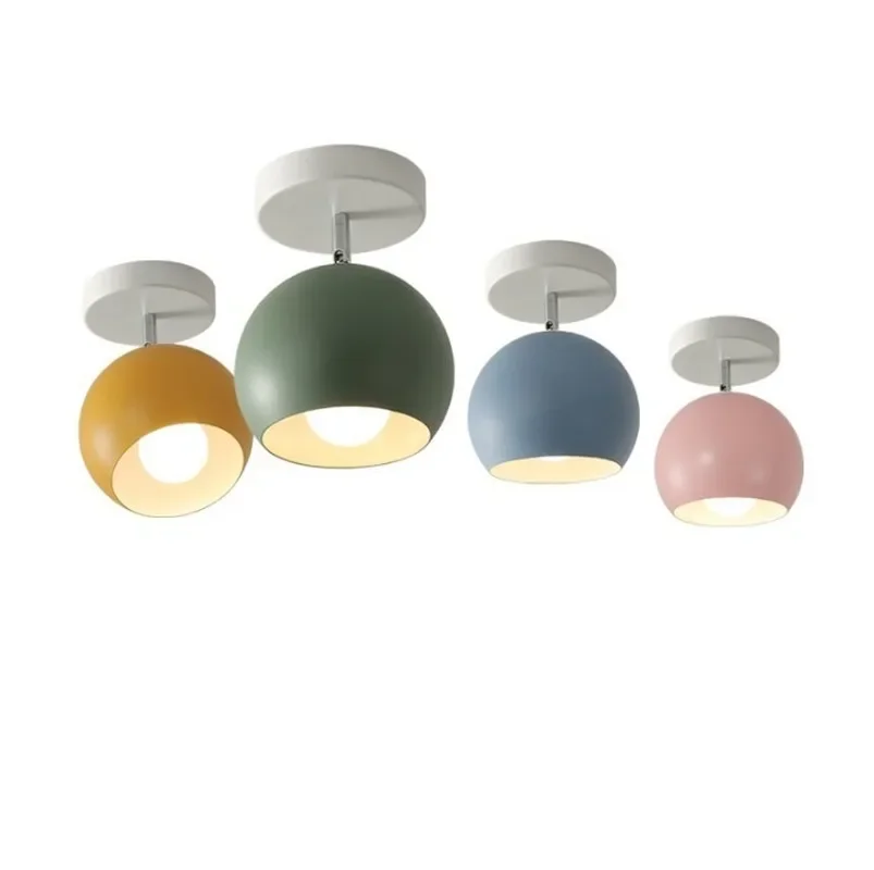 Nordic Led Ceiling Light Macaron Modern Ceiling Lamp for Living Room Bedroom Luminaire Indoor Lights Ball Lamp Lighting Fixtures