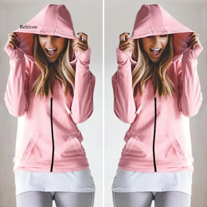 

New fashion arrivals Winter Casual Loose Jumper Zip Up Hoodies Sweatshirt Women Long-sleeved Hooded Tracksuit Sweatshirt