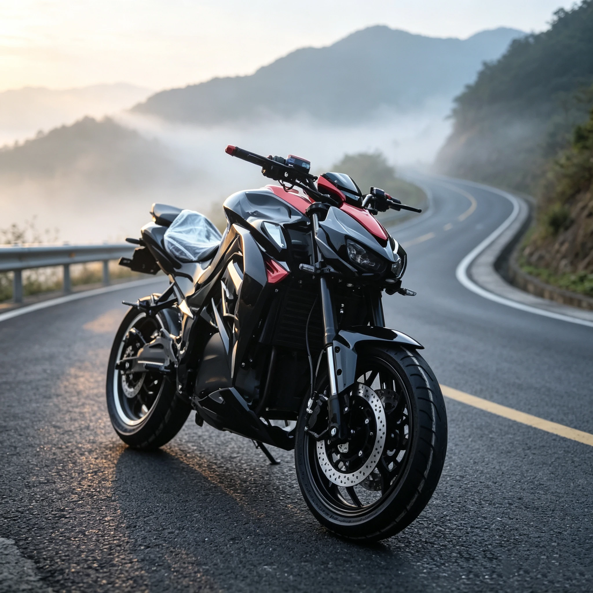 Luyuan Sporty Design 110km/h High Speed Electric Racing Motorcycle 5000W Powerful Motorbike For Adults