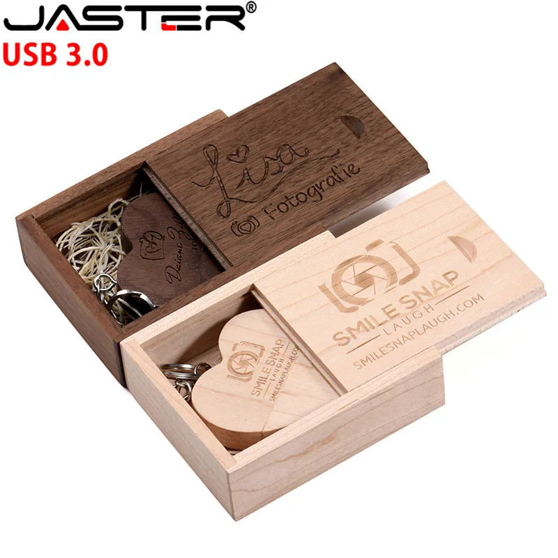 JASTER heart shape usb3.0 packing box USB flash drive pendrive 4GB 16GB 32GB 64GB 128 photography gift customizable free LOGO