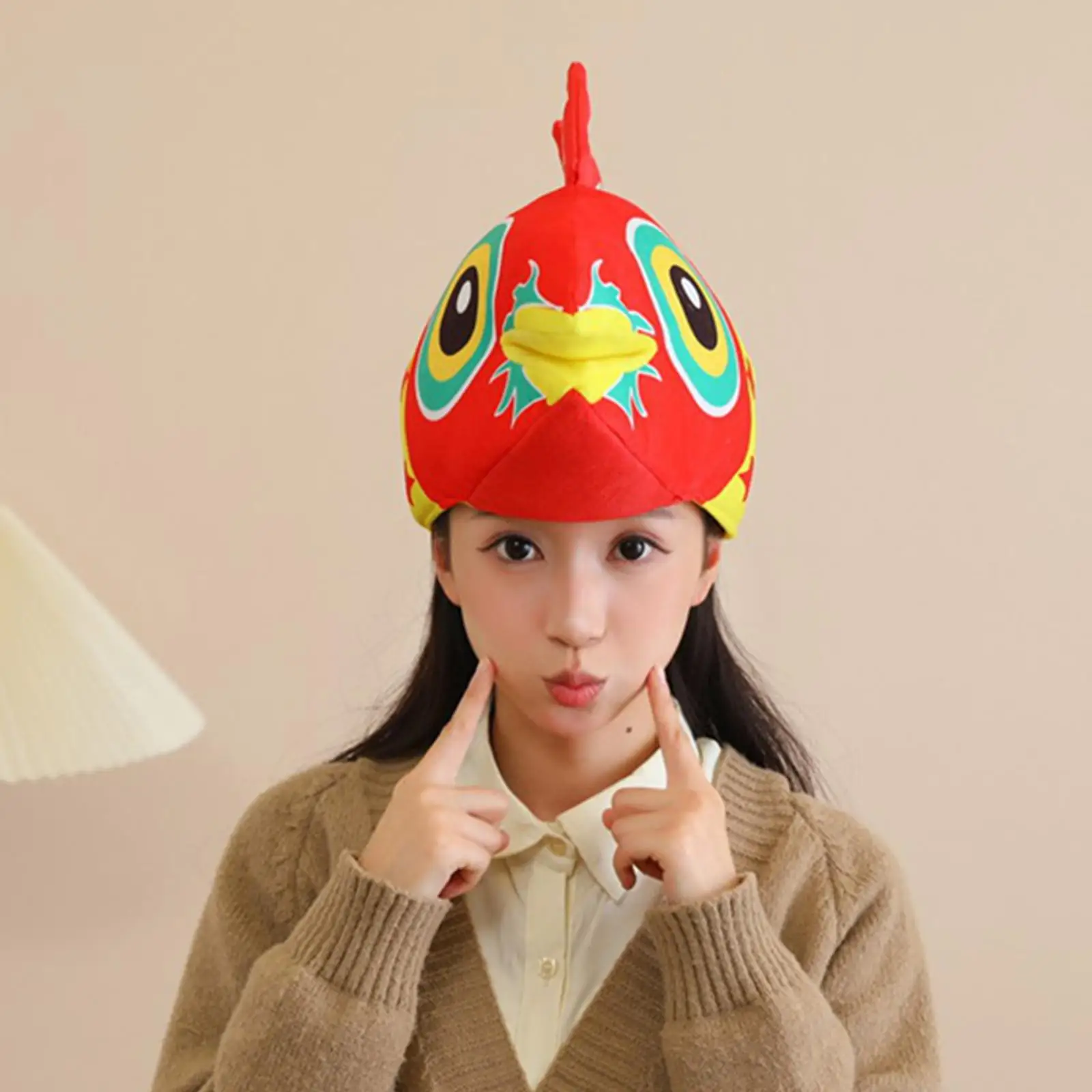 

Soft Plush Animal Hat Cute Fish Lantern Shape Head Wrap for Festive Party Favors Kids and Adults